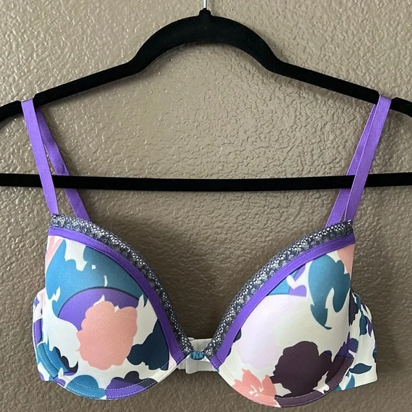 Calvin Klein purple w/ floral pattern - Picture 2 of 8